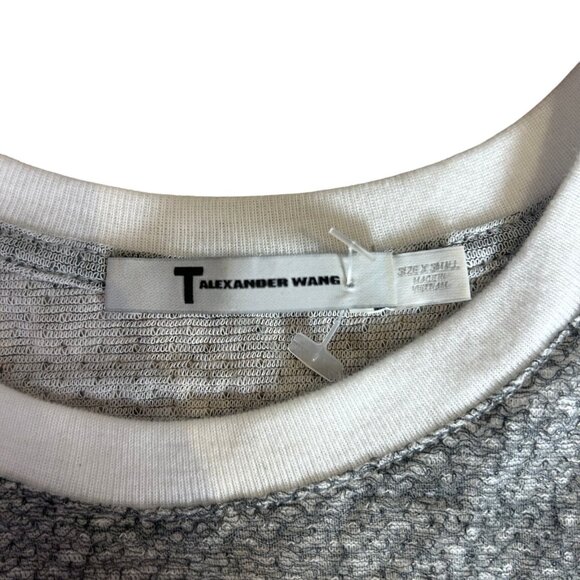 T Alexander Wang Striped Silk Blend Tank Top Women's Size XS in Gray & White EUC - Picture 2 of 4